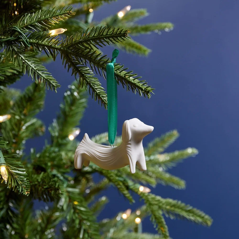 NIB Jonathan Adler Porcelain Ornament - Dachsund
